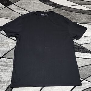 BKE SOLID-BLACK V-NECK COTTON TEE-SHIRT 2XL